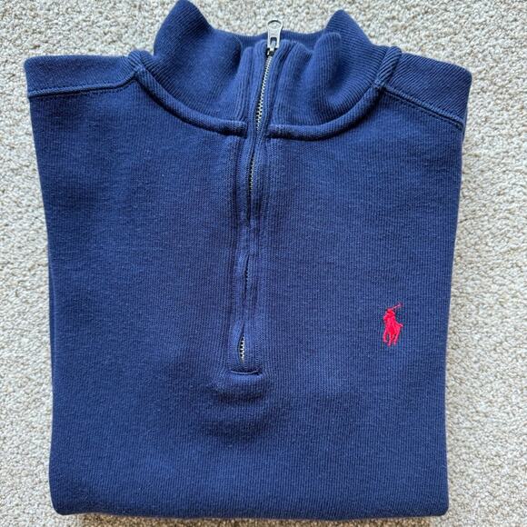 Polo Ralph Lauren Boys Zip Pullover Sweater Sz M 10/12 - Picture 4 of 4